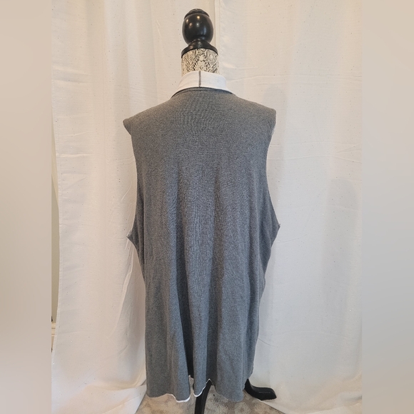 EILEEN FISHER Peruvian Organic CottonBlend LongVest 78% Organic Cotton22% Sz 3X - Picture 3 of 12